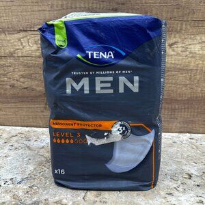 TENA Men Absorbent Protector Level 3 Pads x16 Incontinence Shields New Pack
